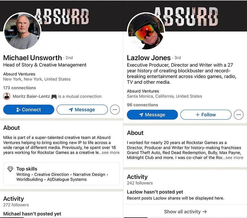 Fra bror til bror: Dan Houser henter erfarne udviklere fra Rockstar Games til sit eget Absurd Ventures-studie-2 Fra bror til bror: Dan Houser henter erfarne udviklere fra Rockstar Games til sit eget Absurd Ventures-studie-2